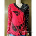 100% cotton lady's t-shirt long sleeve